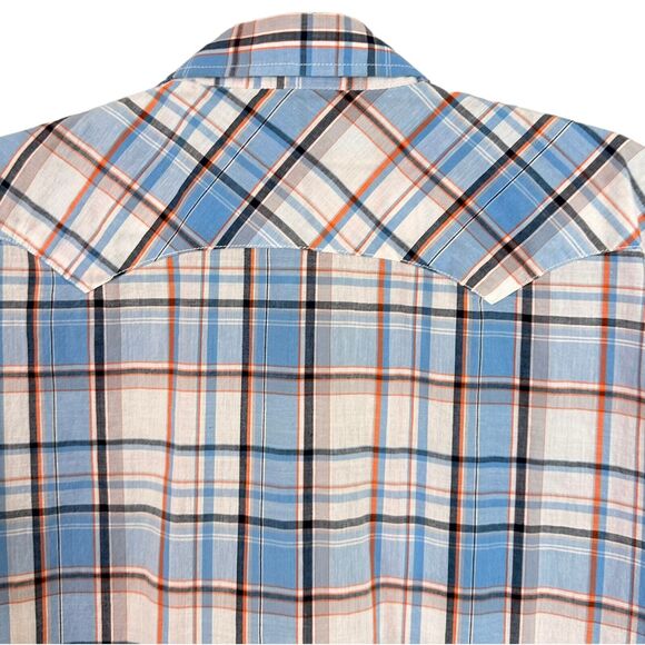 Denver Hayes Western Shirt Sz XL Plaid Button Up Pearl Snap Short Sleeve Cowboy - Picture 9 of 13